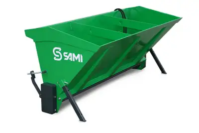 Self loading 79" tractor mounted salt and sand spreader, dual mount euro loader and 3pt with cylinde...