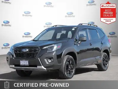 New Price! Crystal Black 2023 Subaru Forester Wilderness AWD Lineartronic CVT 2.5L H4 DI DOHC 16V LE...