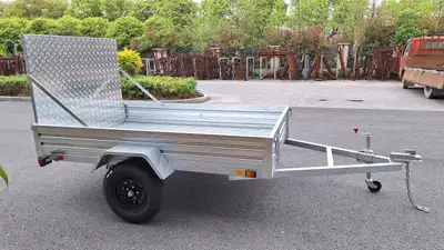 NEW 5X8 FT LANDSCAPE GALVANIZED UTILITY TRAILER ATV RAMP AWA96BA, View more