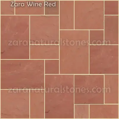 Wine RedSquare Cut Flagstone Pavers - Thousands of sqft in stock with a wide selection of 30 plus co...