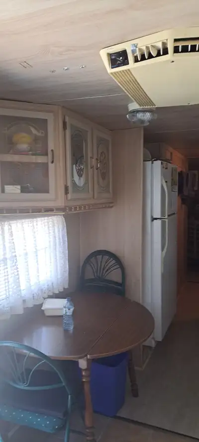 1993 park model with new roof (2 weeks ago) 2 bedroom bunks at front.3pc bath ,large fridge pantry,...