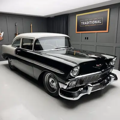 Check out this perfect 1956 Chevrolet Bel Air two door post restomod! This car is stunning! This is...