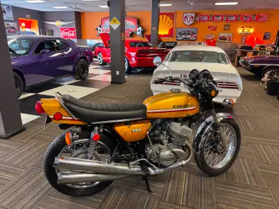 1973 Kawasaki H2 750 fully rebuilt 748cc 2 STROKE engine air cooled the ultimate windowmaker all ori...