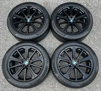 Wheels: Matte Black 20 Inch OEM Style 748M Fitment: G05 X5 / G06 X6 (40i, 45e, 50e, 50i, M50i & M60i...