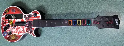 Wii areosmith guitar. Overall in nice shape. $100.00 Switch nintendo import Japan hori drums. Brand...