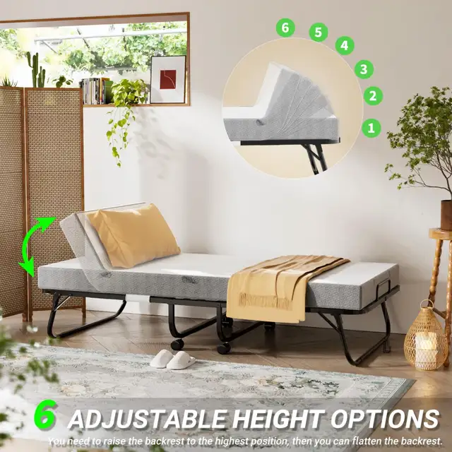 Hyomdeck Folding Bed with Mattress for Adults, Por... BNIB LOT#63006661351555123