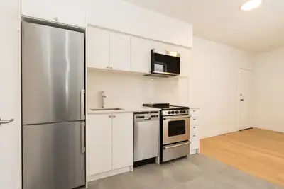 Renovated Akelius studio apartment for rent. Located near King and Jameson in the Parkdale neighborh...