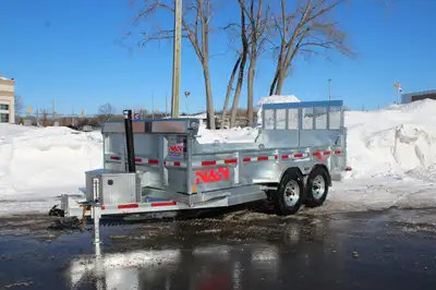 2026 N&N 7x14 Galvanized Dump Trailer with Ramp / Gate Combo Financing Available From $105.20* (Bi-W...