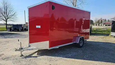 Width: 6' Length: 14' Height: 84in. GVWR: 1363KG/3005LBS Axle Type: Single Frame: Aluminum Tire Size...