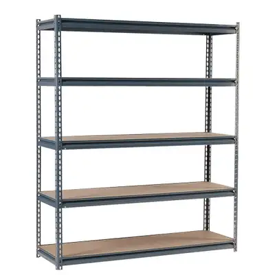 NEW 5 LAYER 6 FT MEDIUM DUTY GARAGE STORAGE SHELF METAL RACKING, View more