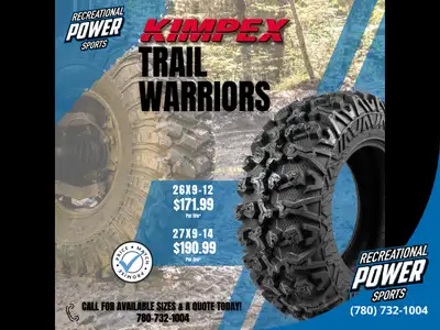 Starting at $171.99 each for 26x9-12 Non-directional interlocking tread pattern Additional super lar...