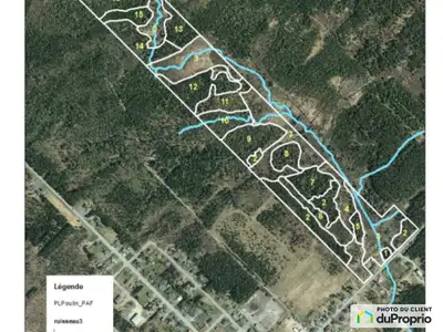 Terre à bois de 84 acres, en bordure de la route principale à St-Cyprien de Bellechasse. Idéal pour...