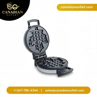 Electric Waffle Maker - Canadian Maple Leaf Kitchen Appliance, View more