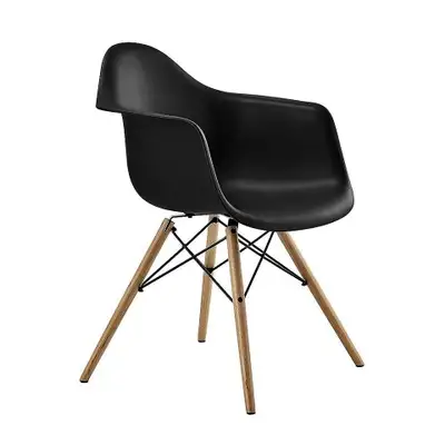 Eiffel Dining Room Arm Chair with Natural Wood Legs, View more