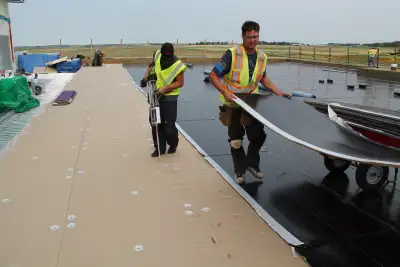 Flat roof-Torch men with truck and tools $25-$50.Paid weekly, View more