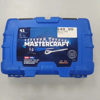 Mastercraft Socket Set 41-pc - BRAND NEW - A multipurpose 41-piece kit suitable for construction wor...