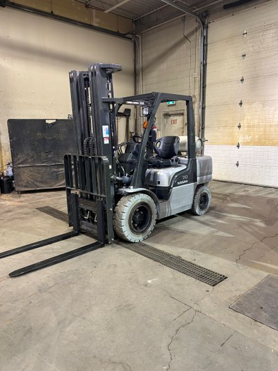 A reconditioned 2006/2007 Nissan Model MUGL02A35LV propane powered pneumatic tire forklift complete...