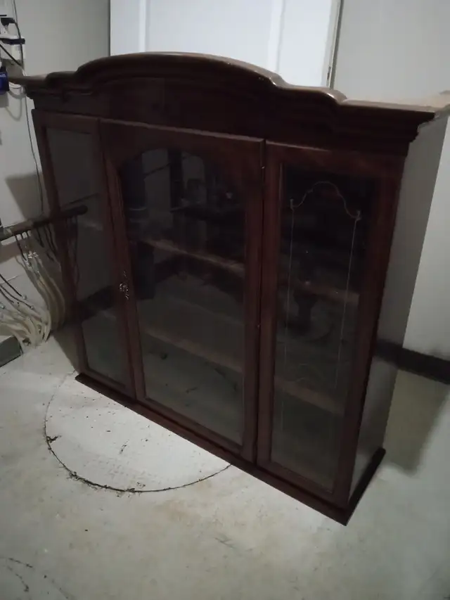 Solid Wood Armoire With Glass Cabinets63782627141505122