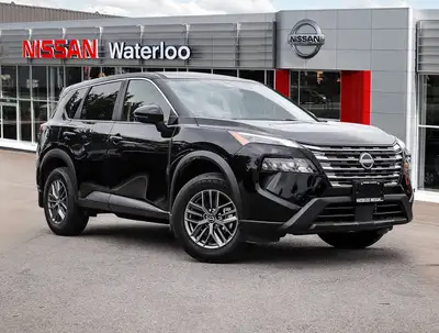 The 2023 Nissan Rogue AWD S in a sleek black hue complements its AWD capabilities, delivering a smoo...