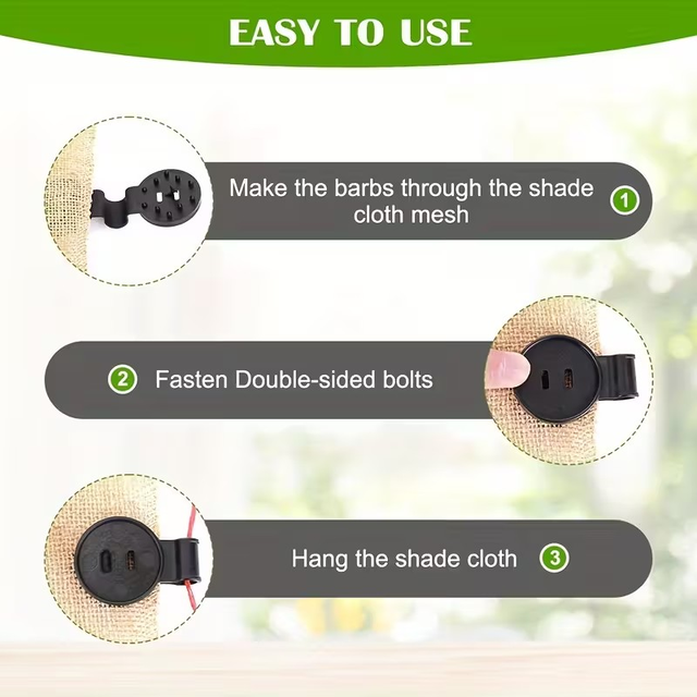 100pcs Heavy Duty Shade Cloth Lock Grip Clips - Reusable Black P in Other in Mississauga / Peel Region - Image 7