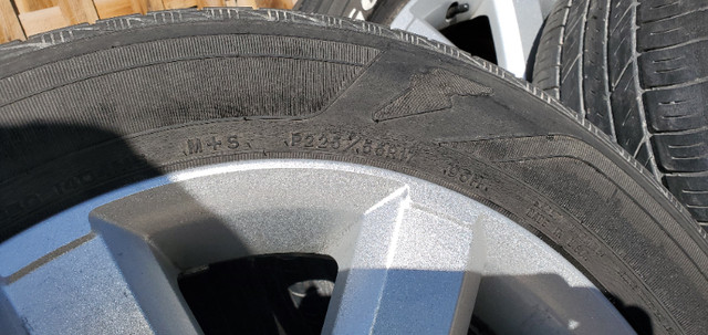 Subaru aluminum rims with tires in Tires & Rims in Kawartha Lakes - Image 3