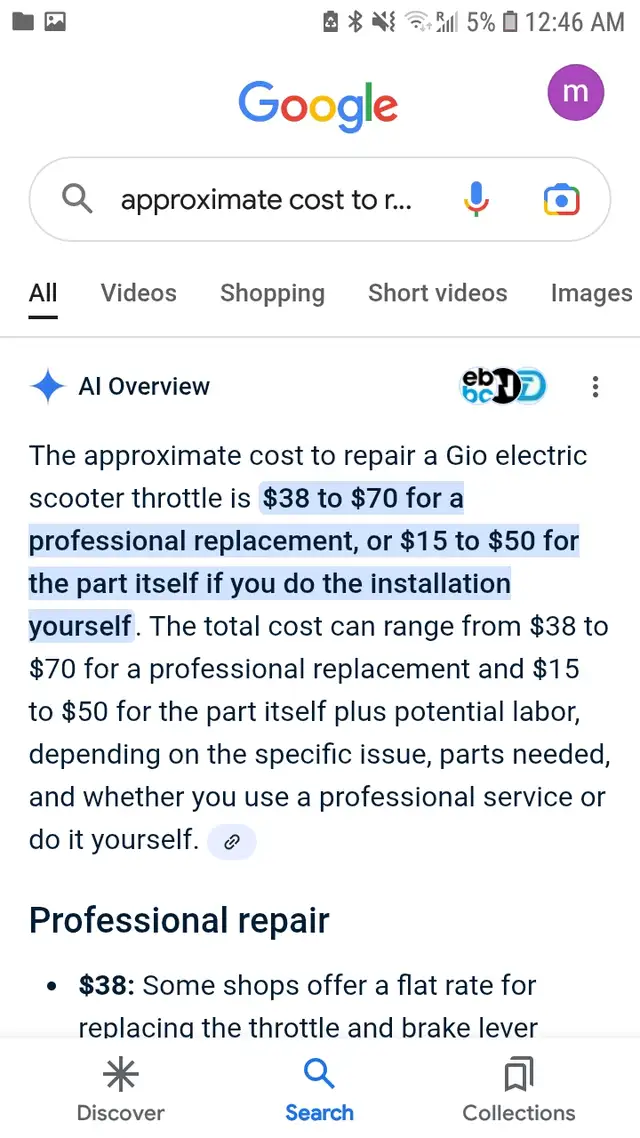 Gio Electric Scooter/eBike No Lisence Req Starts & Runs $750 OBO in Scooters & Pocket Bikes in Winnipeg - Image 6