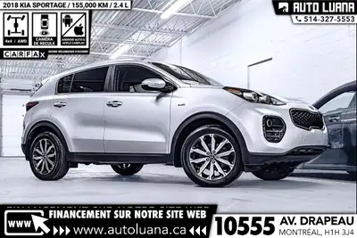 Auto Luana 2018 KIA Sportage PRENEZ UN RENDEZ-VOUS / BOOK AN APPOINTMENT (514) 327-5553 155000 KM CE...