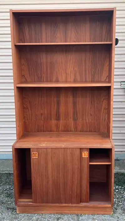 Teak/Teak Veneer Bookshelf, View more