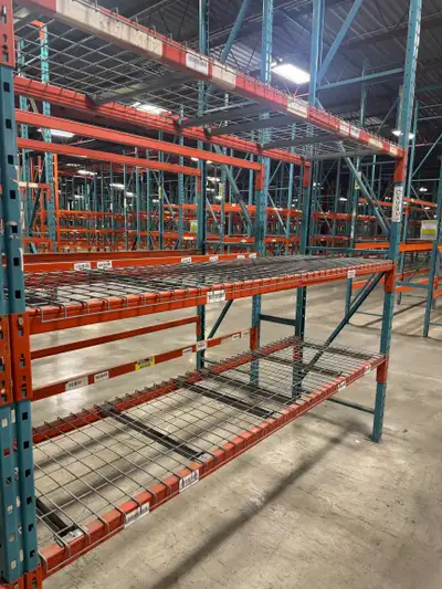 Used racking - 14', 10' & 9' tall x 30" deep and 8'6 long beams, View more