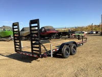 18ft Flatbed Trailer for Sale in Nisku, AB MODEL: CE718-10k SIZE: 80in. X 216in. 2,711 lbs PAYLOAD:... (image 4)