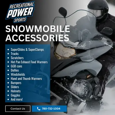 Accessories in stock for all makes and models of snowmobiles: Arctic Cat, Polaris, Skidoo, Yamaha, a...
