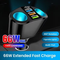 66W 4-Port USB Car Charger with 2 Cigarette Lighter Adapters Mississauga / Peel Region Toronto (GTA) Preview