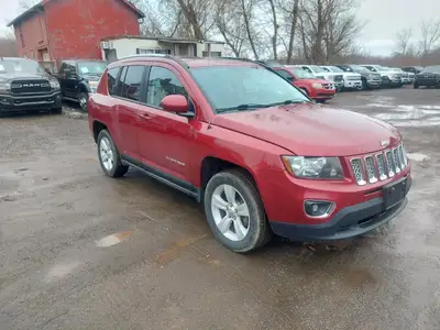 . 2017 Jeep Compass 4WD 2.4L Automatic Maroon/Black -2.4L 4-cylinder engine -No Accident-Heated seat...