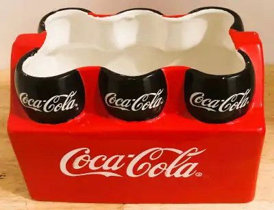 PHOTO 1: (approx. 9” x 6” x 6”) ~Versatile Ceramic Coca Cola Cookie Jar Bottom i.e. – Flower pot, Pl...