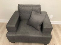 new Grey Linen Fabric Living Room, Chair $499