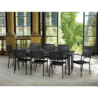 Nardi Maestrale Patio Furniture Dining Set with 8 Musa Chairs