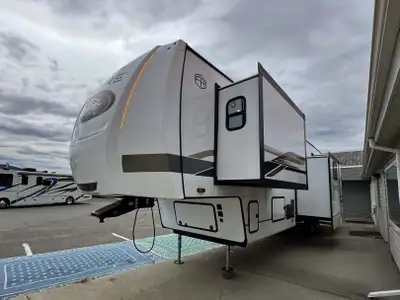 2026 Sabre 36FLX Rear Living Fifth Wheel with Mid Bunk Room Designed for families, extended stays, a...