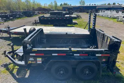 Just arrived on trade - 2023 Miska 5 Ton Dump Trailer with 80in. x 10' bed and contractor package Fe...