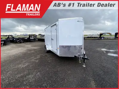 2026 ROYAL 6'X12' +2' V-NOSE ENCLOSED CARGO TRAILER Color: White (1) 2900lb Lippert Spring Axle Tire...