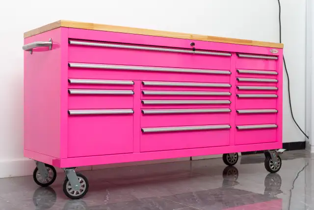 NEW 72 IN FATBOY 17 DRAWER TOOL BENCH BOX  STORAGE 24" DEEP in Tool Storage & Benches in Saskatoon - Image 9