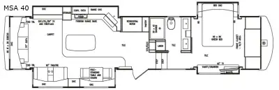 DRV Luxury Suites Mobile Suites Aire fifth wheel MSA 40 highlights: 65in.in. Theater Seats 55in.in....