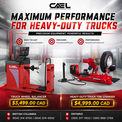 Maximum Performance for Heavy-Duty Trucks! Boost your truck tire service with CAEL's professional-gr...