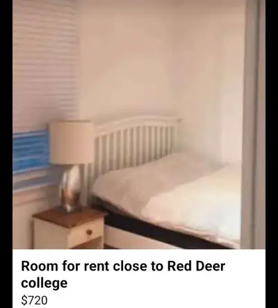 Room for rent close to Red Deer polytechnic.