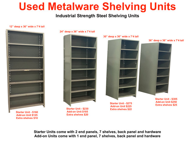 Used industrial shelving - strong steel warehouse shelving in Other Business & Industrial in Ottawa