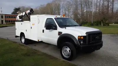 2010 Ford F-550 Utility Crane Service Truck 2WD, 6.4L V8 OHV 32V TURBO DIESEL engine, 8 cylinder, 2...