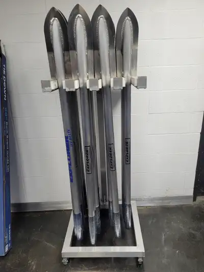 Now Available In 3 Colors. Hi Vis Pink, Blue and Black. Its a push pole, a shovel, and even a paddle...