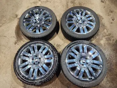 RIMS 20" Chrome OEM Wheels Off of a 2010 Ford Edge TIRES 245 45 20 Boto Iceking Wd69 Tread Depth 10...