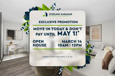Limited Time Offer | Move In Today & Don't Pay Until May 1!* OPEN HOUSE | March 14 from 10:00 am to...