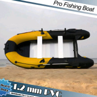 NEW! Aquamarine 12.5 Ft Inflatable Boat HD Fishing Yellow /Black