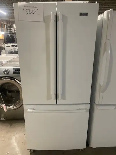 Réfrigérateur blanc 30'' portes françaises Maytag, View more